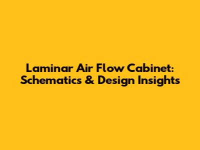 Laminar Air Flow Cabinet: Schematics & Design Insights